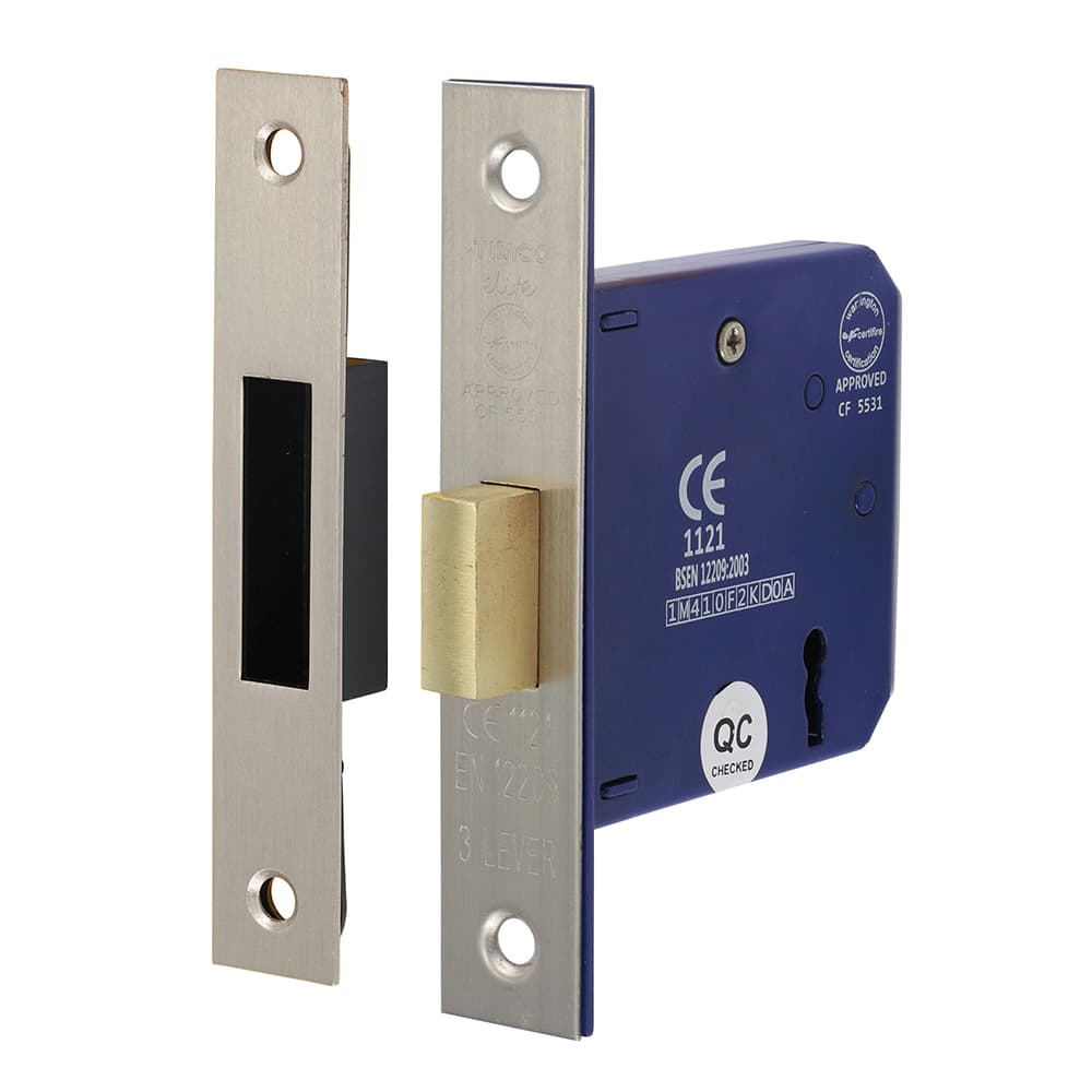 Timco 675943 3 Lever Deadlock - Satin Nickel 78Mm Box 1