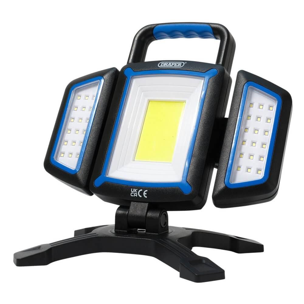 Draper Cob Smd Rechargeable Work Light And Powerbank 18W 2000 Lumens Usb-C Cable Supplied Pk 1 23848