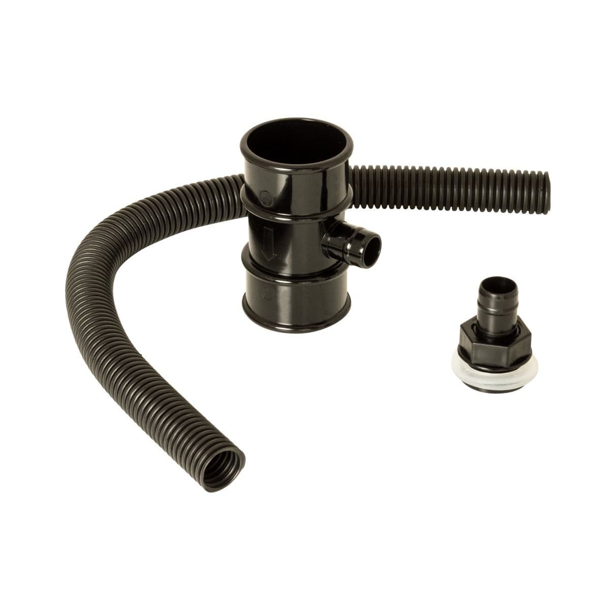 50mm Downpipe Rain Diverter Kit - Black Plastic Original Organics