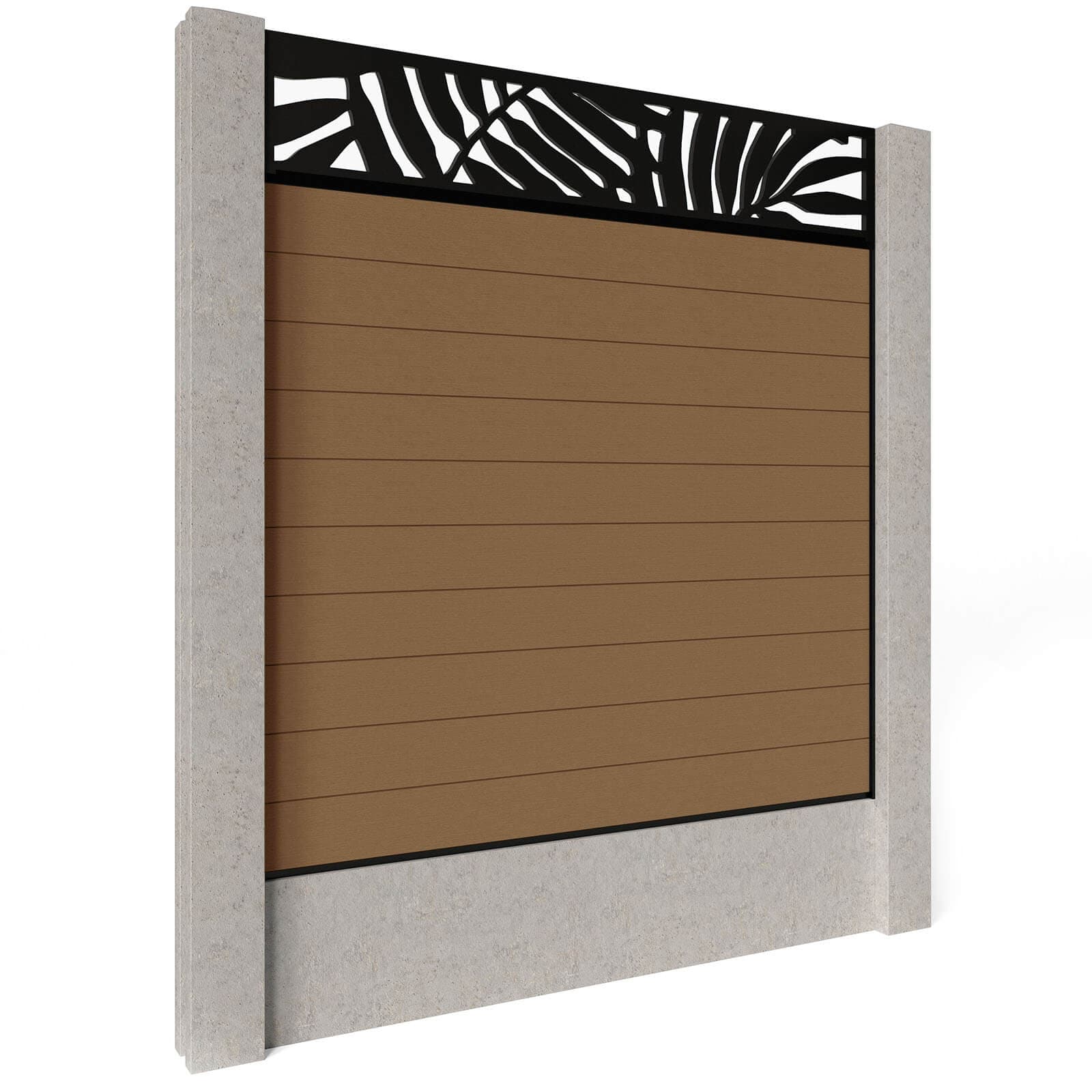 Dino Decking Composite Fence Panels - Amber with Aluminium Posts 1.8m