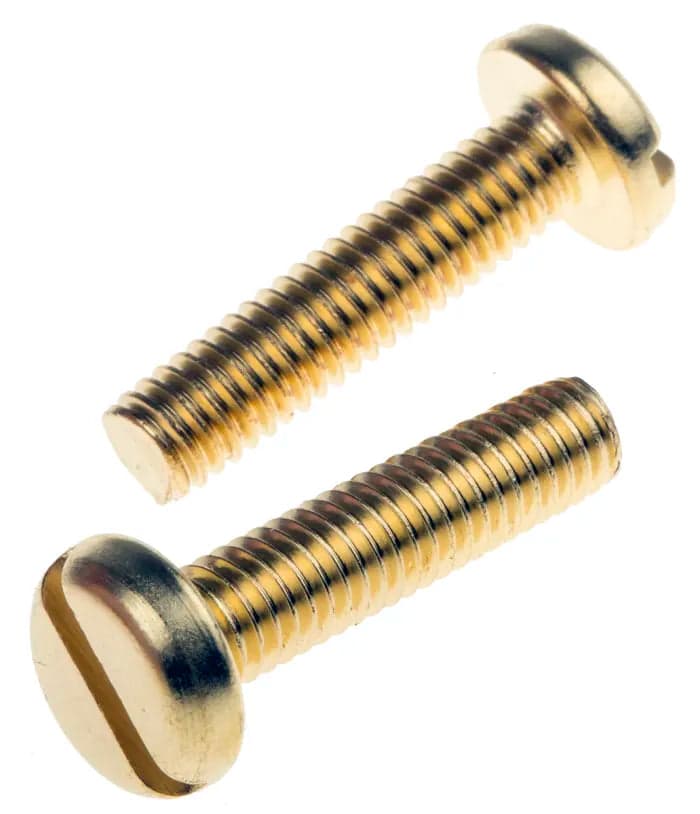 M2 Brass Slot Pan Screw DIN85