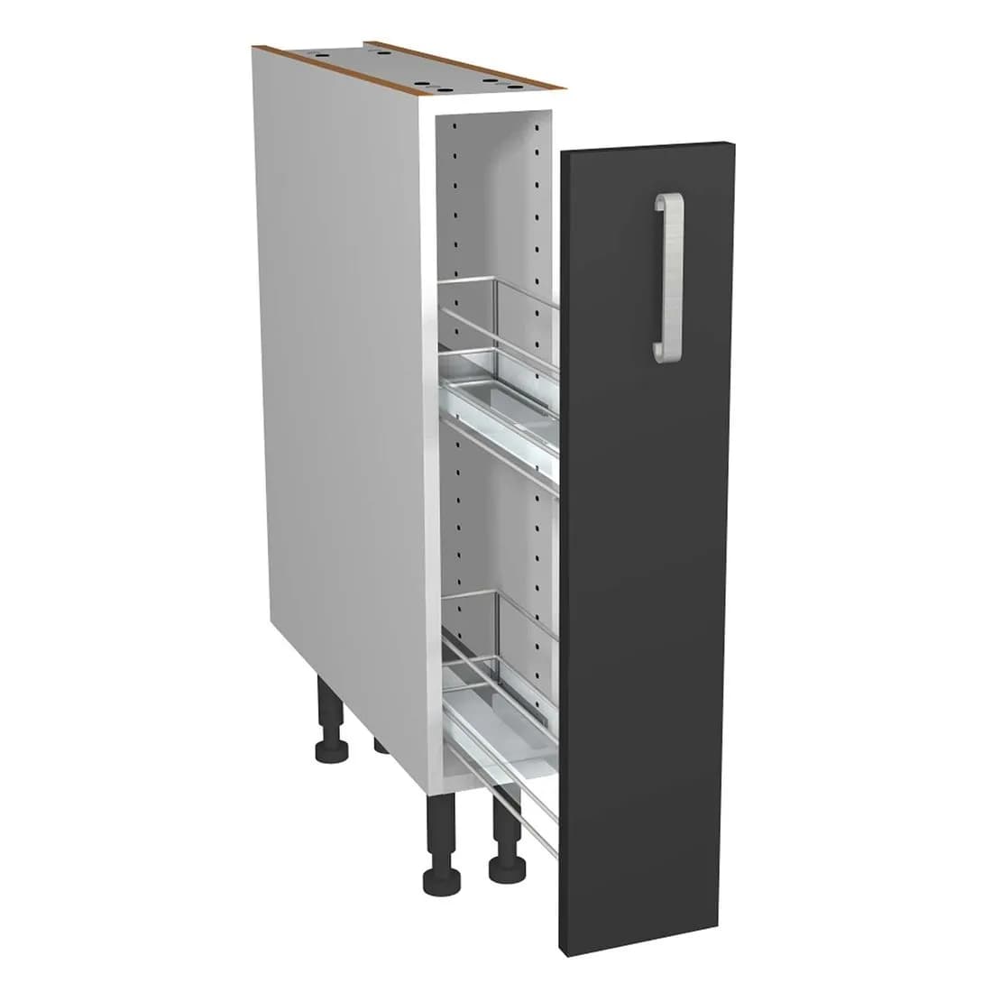 Verona Dark Grey 150Mm Pull Out Base Unit With Wirework