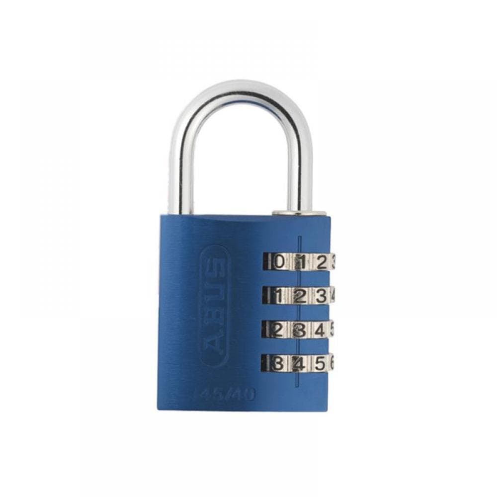 Abus Mechanical 49523 145/40 40Mm Aluminium Combination Padlock Blue 49523
