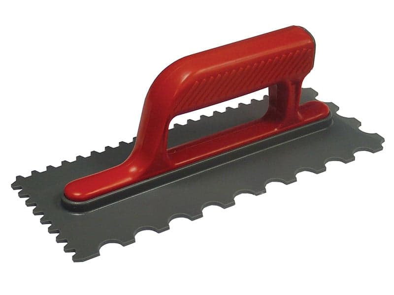 Faithfull 5203030600 Notched Trowel V 4Mm & Round 7Mm Plastic Handle 11 X 4.1/2In