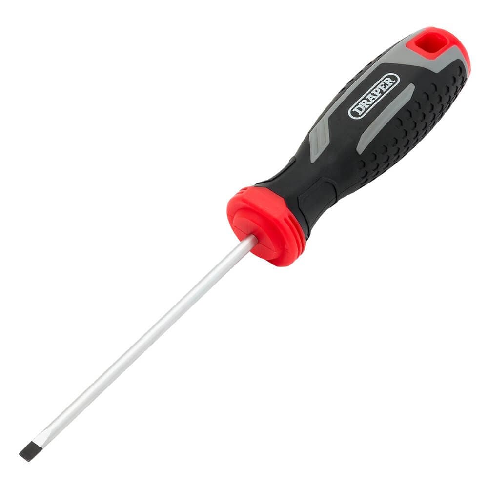 Draper Slotted Parallel Soft Grip Screwdriver Sl4 X 100Mm Pk 1 13387