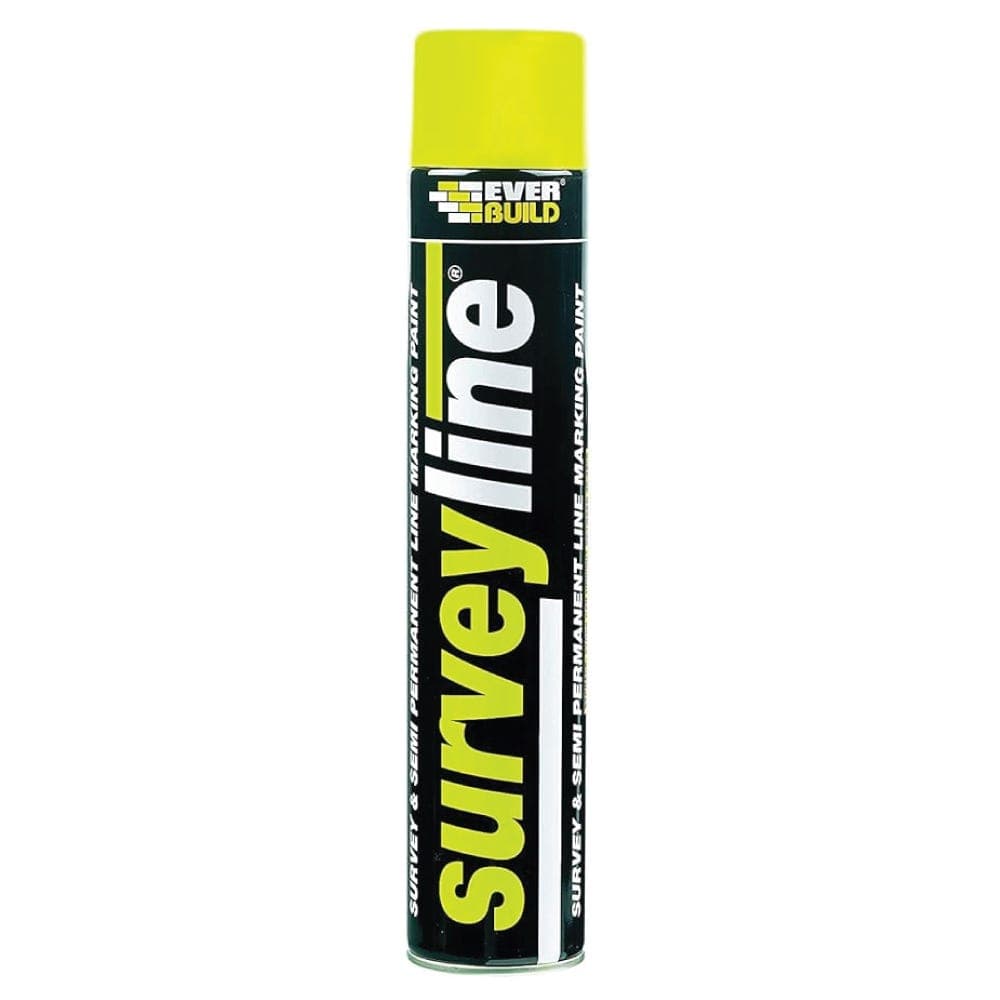 Everbuild Survey Line Marking Paint Yellow 700ml (Pack of 6)