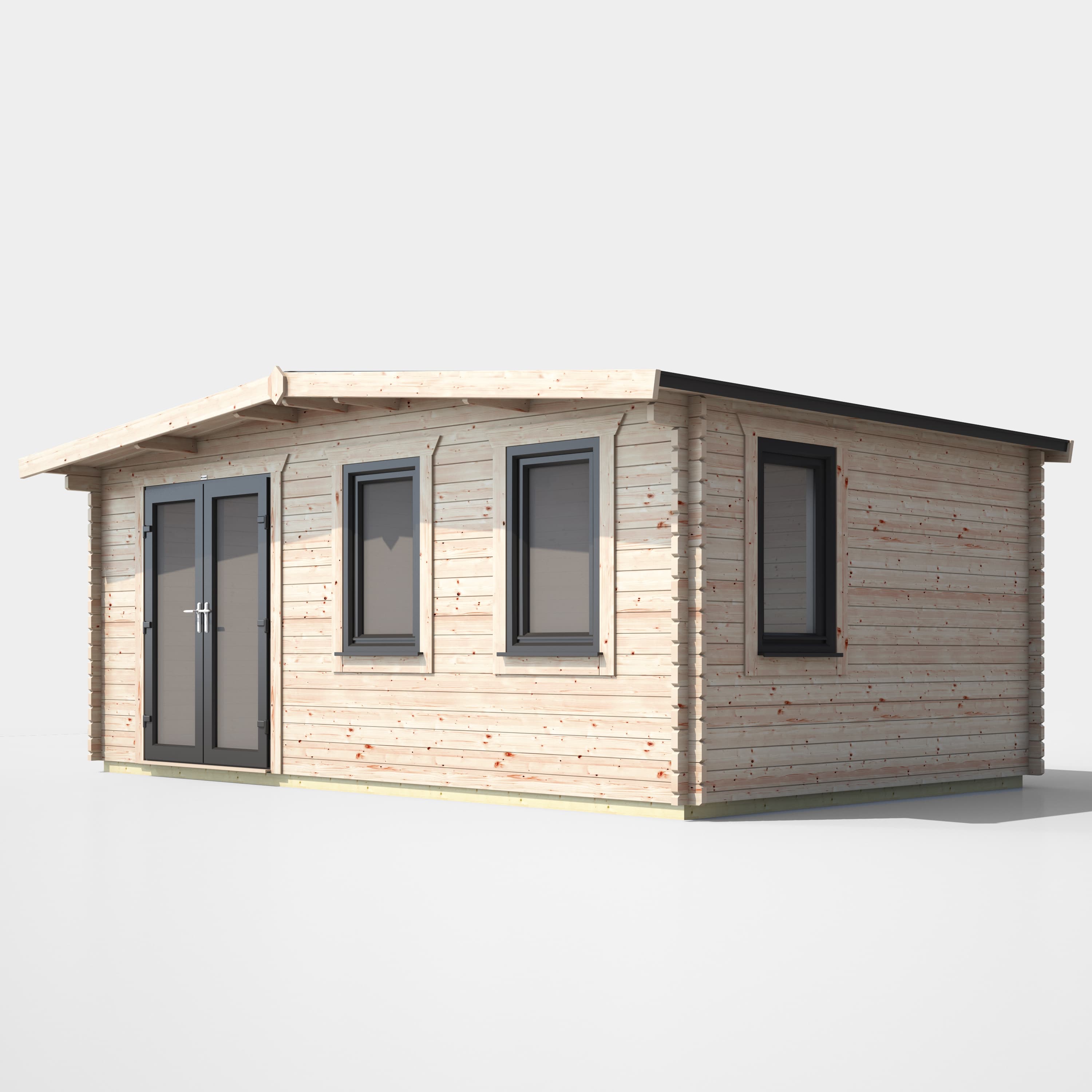 Powersheds 12 x 18 Power Chalet Log Cabin Left Doors