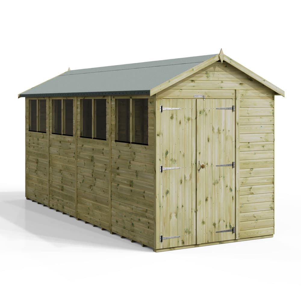 Powersheds 16x6 Premium Powersheds Apex Double Doors