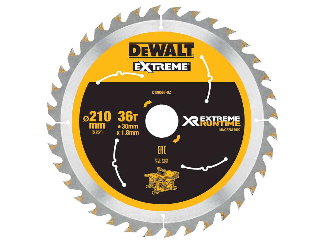 DEWALT Power Tools XR FlexVolt Table Saw Blade 210 x 30mm x 36T DT99566-QZ