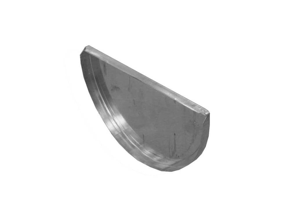 Zinc Large Half Round Gutter Stop End - 165mm