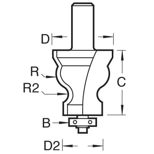 Trend Bearing Guided Decor Cutter Pk 1 92/20X1/2TC