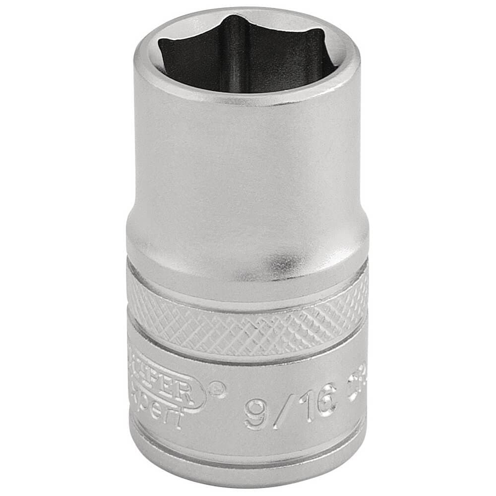 Draper Expert 16627 6 Point Imperial Socket 1/2in Sq. Dr. 9/16in each