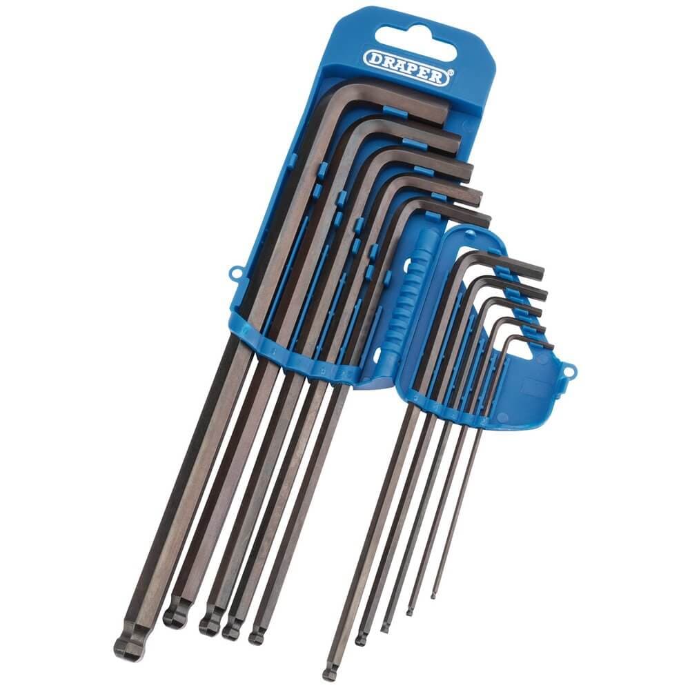 Draper 33719 Extra Long Metric Hex. And Ball End Hex. Key Set (10 Piece) per set