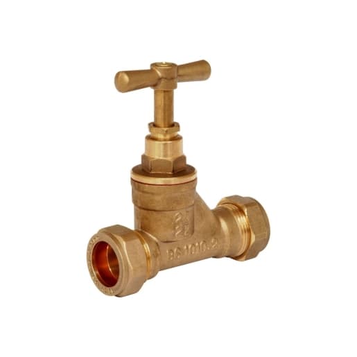 WRAS Stop Cock Copper x Poly 22mm x 25mm EN1213