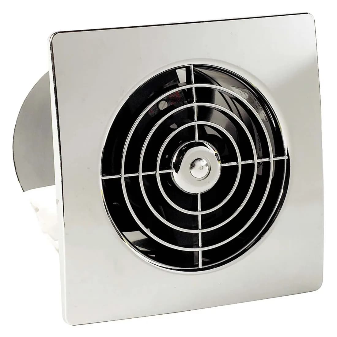 Manrose Wall Fan Chrome Low Profile Timer Model 100Mm