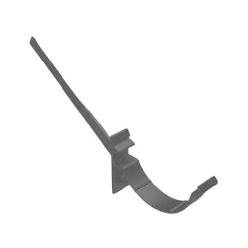 Aluminium Beaded Half Round Gutter Side Rafter Bracket - 125mm Anthracite Grey (7016 Matt)