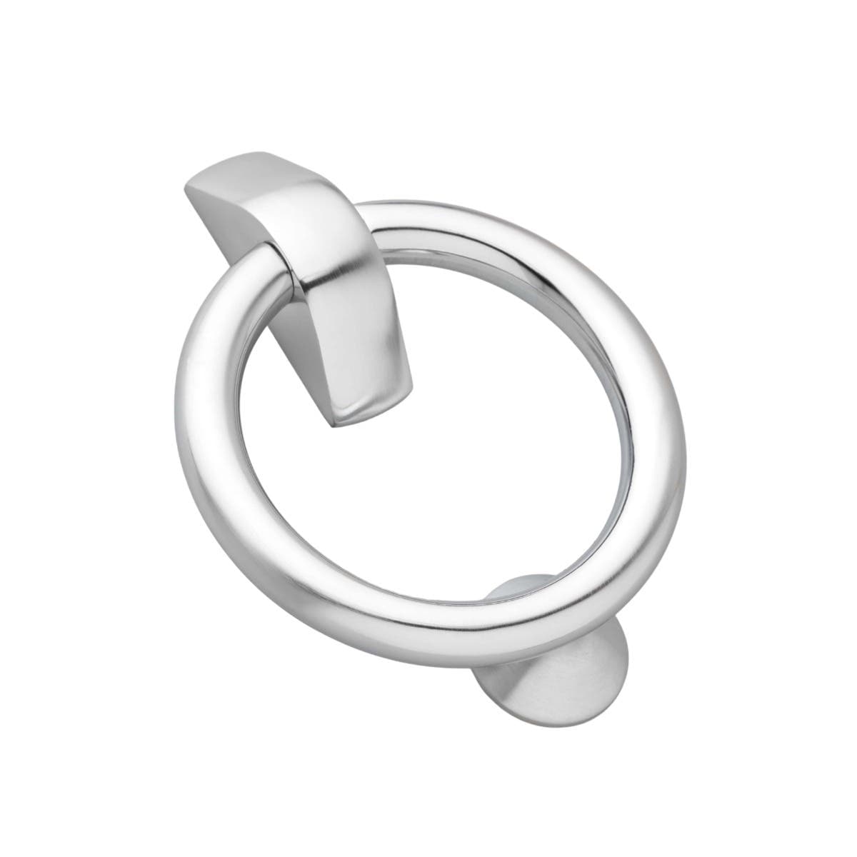 Ring Door Knocker - Satin Chrome - 110 x 143mm - Hardware Solutions