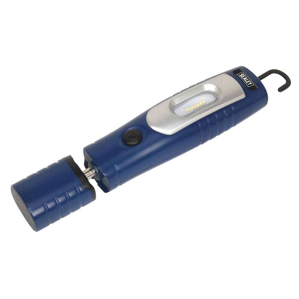 Sealey LED3602B Rechargeable 360° Inspection Light 4W & 3W Smd Led Blue Lithium-Ion