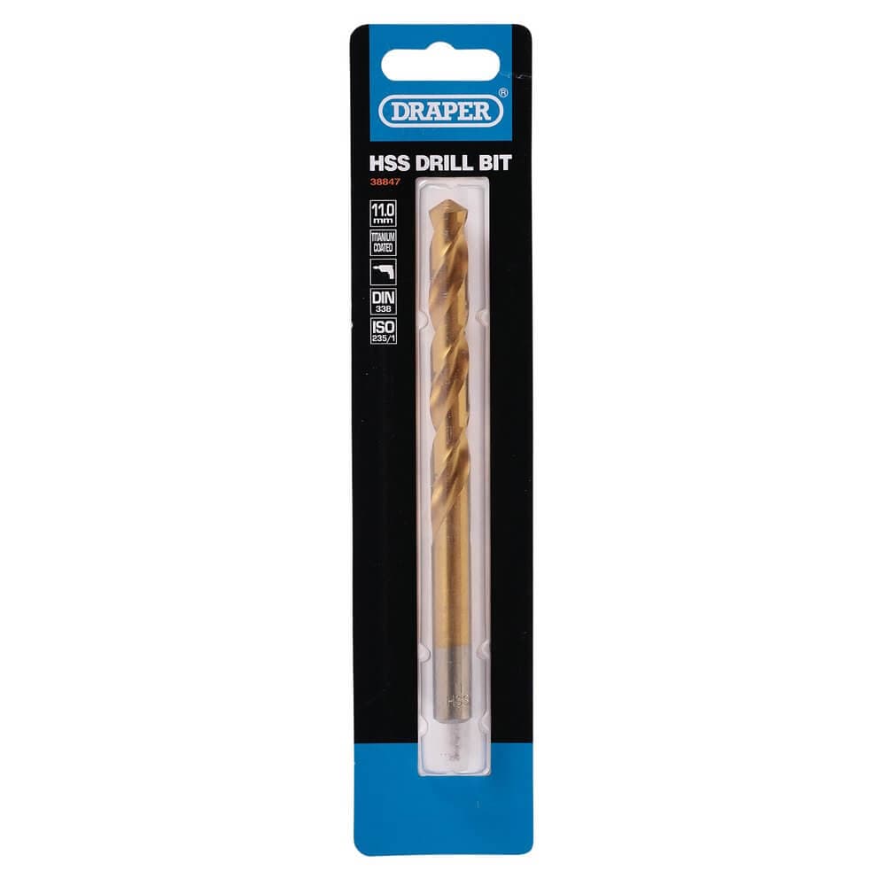 Draper 38847 Hss Titanium Drill Bit 11.0Mm each