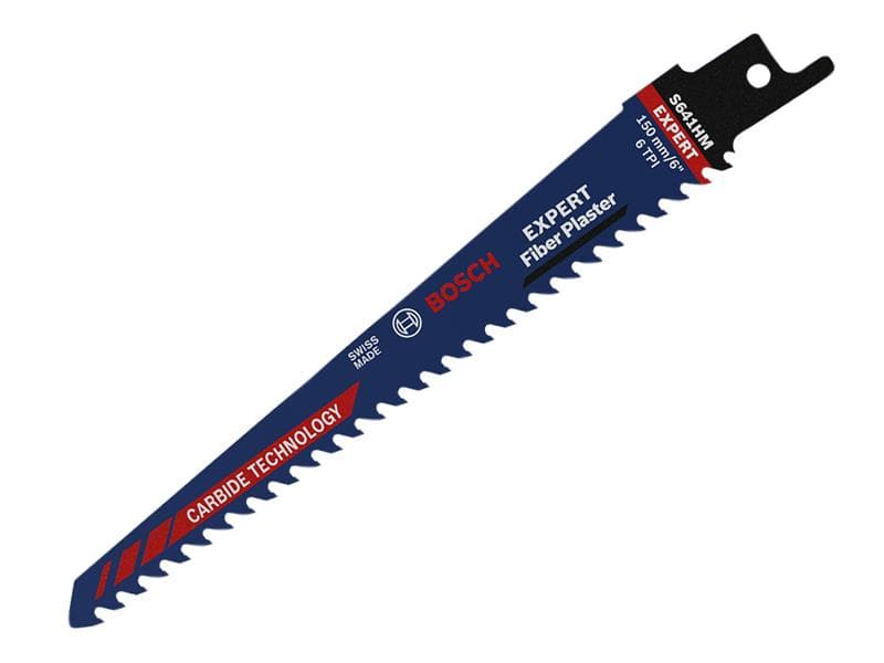 Bosch Powertool Accessories 2608900407 Expert Fibre Plaster S641Hm Reciprocating Blade 150Mm X 6 Tpi