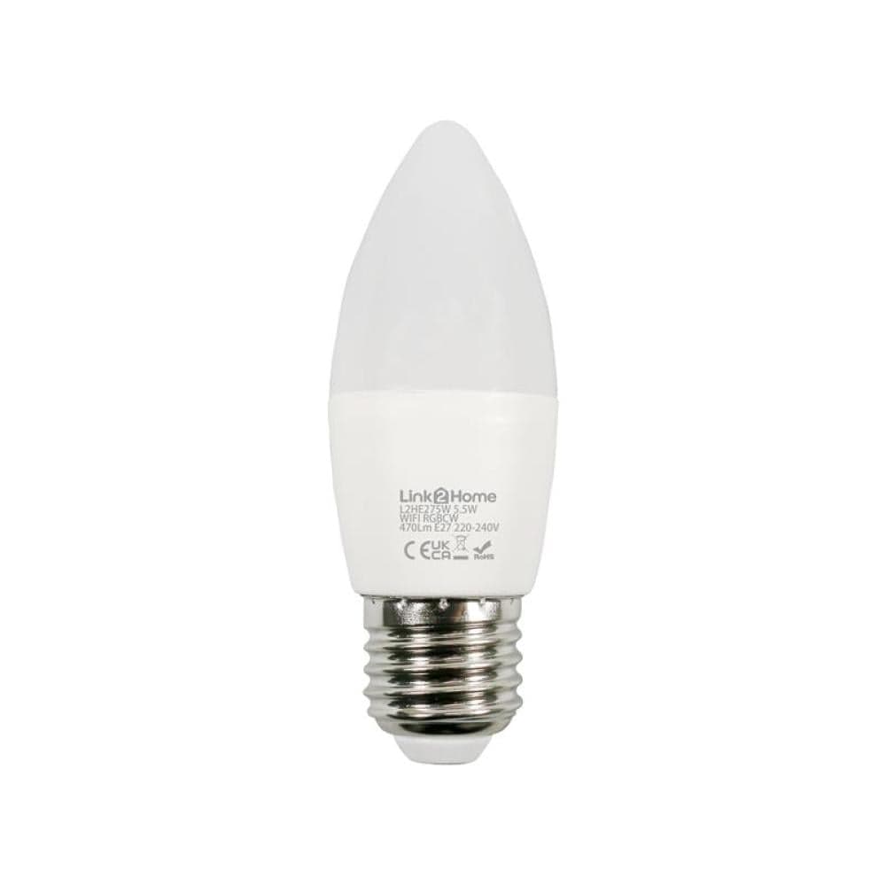 Link2Home L2HE275W Wi-Fi Led Es (E27) Opal Candle Dimmable Bulb White + Rgb 470 Lm 5.5W