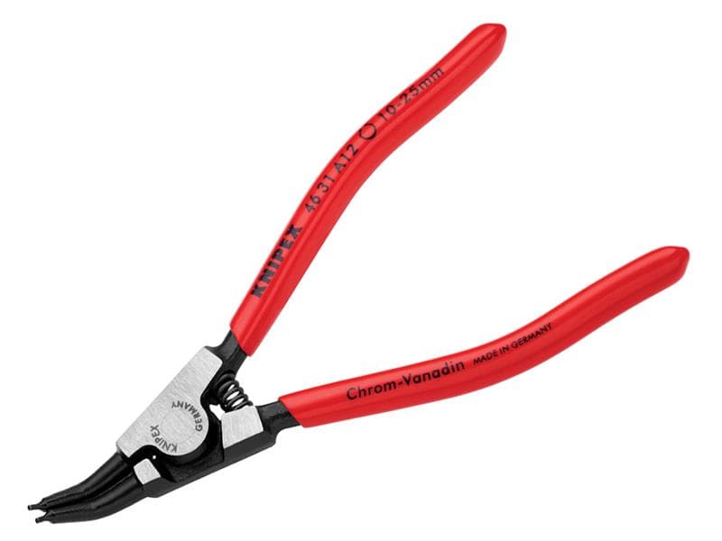 Knipex 46 31 A12 Circlip Pliers External 45° Bent Tip 10-25Mm A12