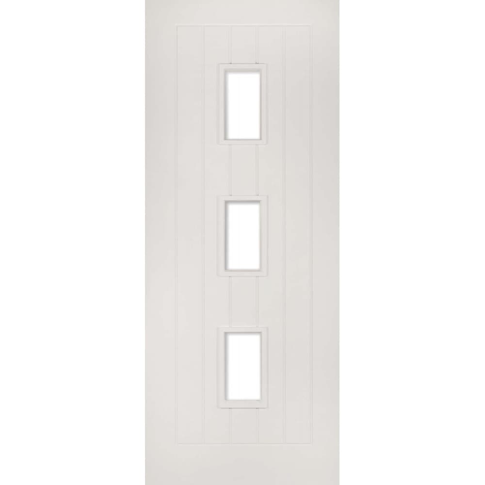 Deanta Ely White Primed Glazed 3L Door 1981 x 762 x 35mm