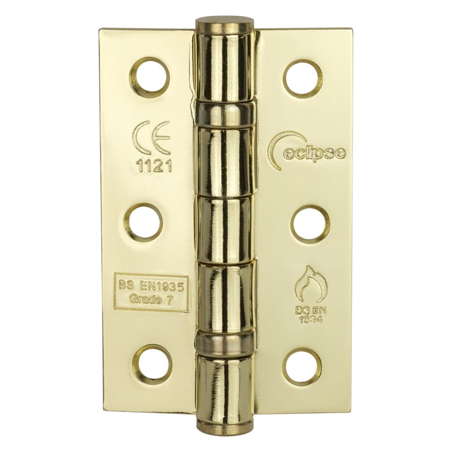 Eclipse Grade 7 Fire Hinge Polished brass Plated
