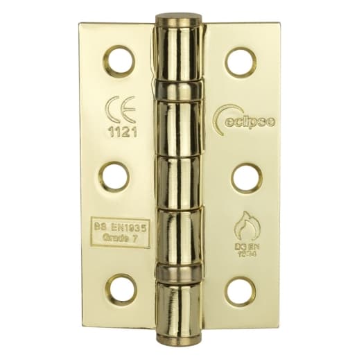 Eclipse Grade 7 Fire Hinge Polished brass Plated
