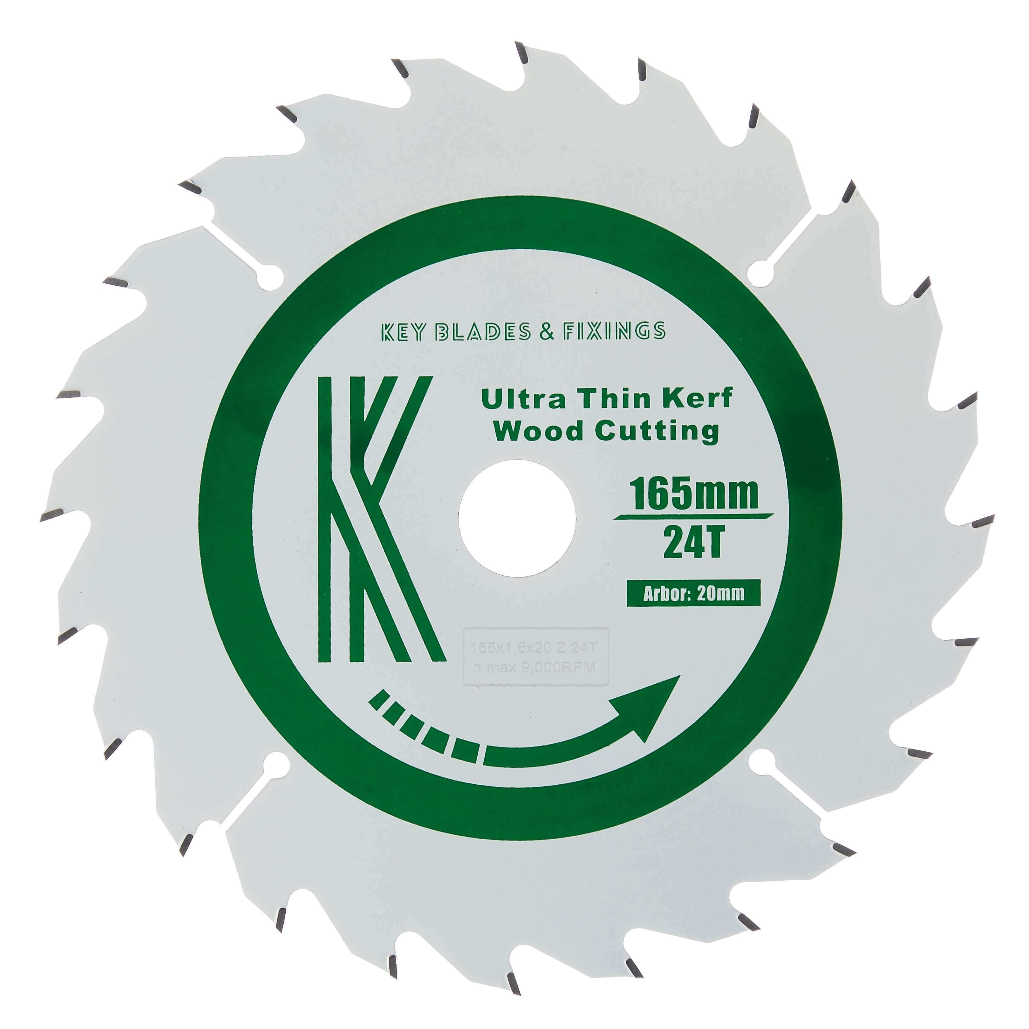 165mm x 20mm x 1.6mm 24 Tooth Track/Circular Saw Blade - 4001