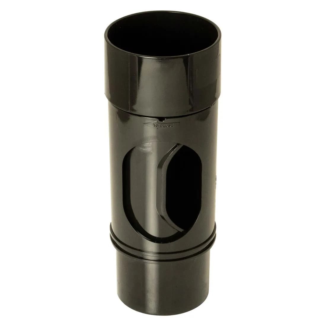 Round Access Downpipe 68Mm Black Rainwater Rx1B