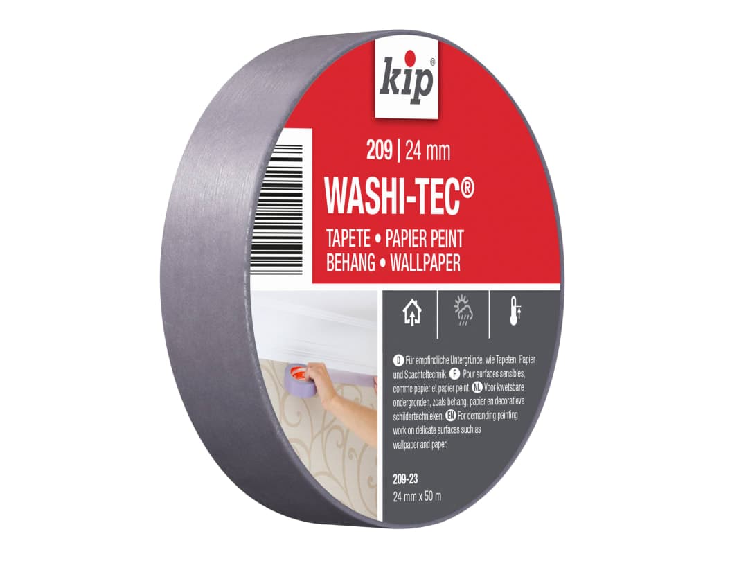 KIP® 209 Premium Low Tack WASHI-TEC® Masking Tape 24mm x 50m 223499
