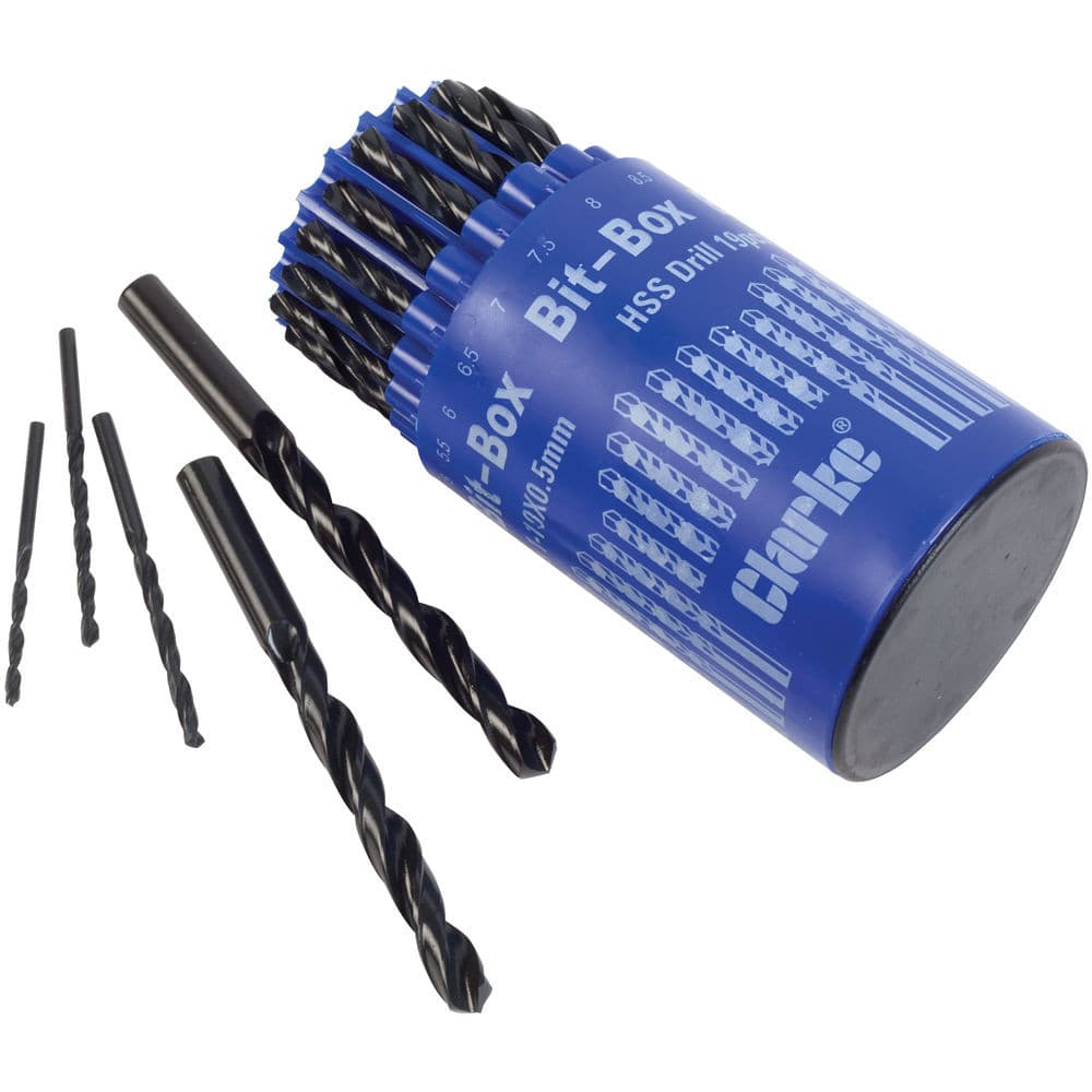 Clarke 1800153 Cht153 19 Piece Hss Drill Bit Set