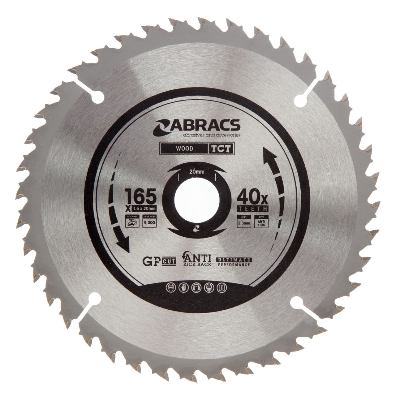 Abracs Tct16540 Tct Circular Saw Blade For Wood 165 X 20Mm X 40T