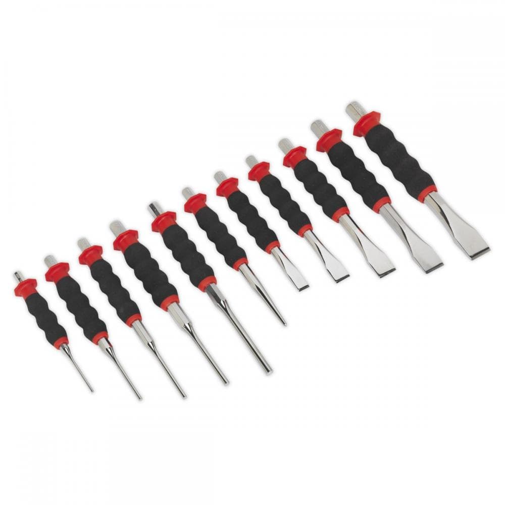 Sealey AK9135 Sheathed Punch & Chisel Set 11Pc