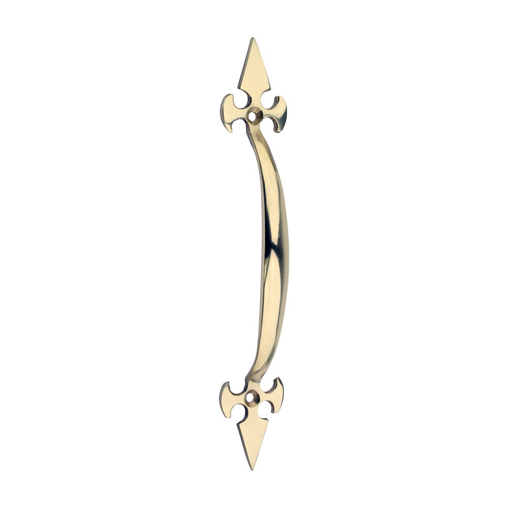 Timco Fleur De Lys Pull Handle - Polished Brass TIMpac 1 200563P