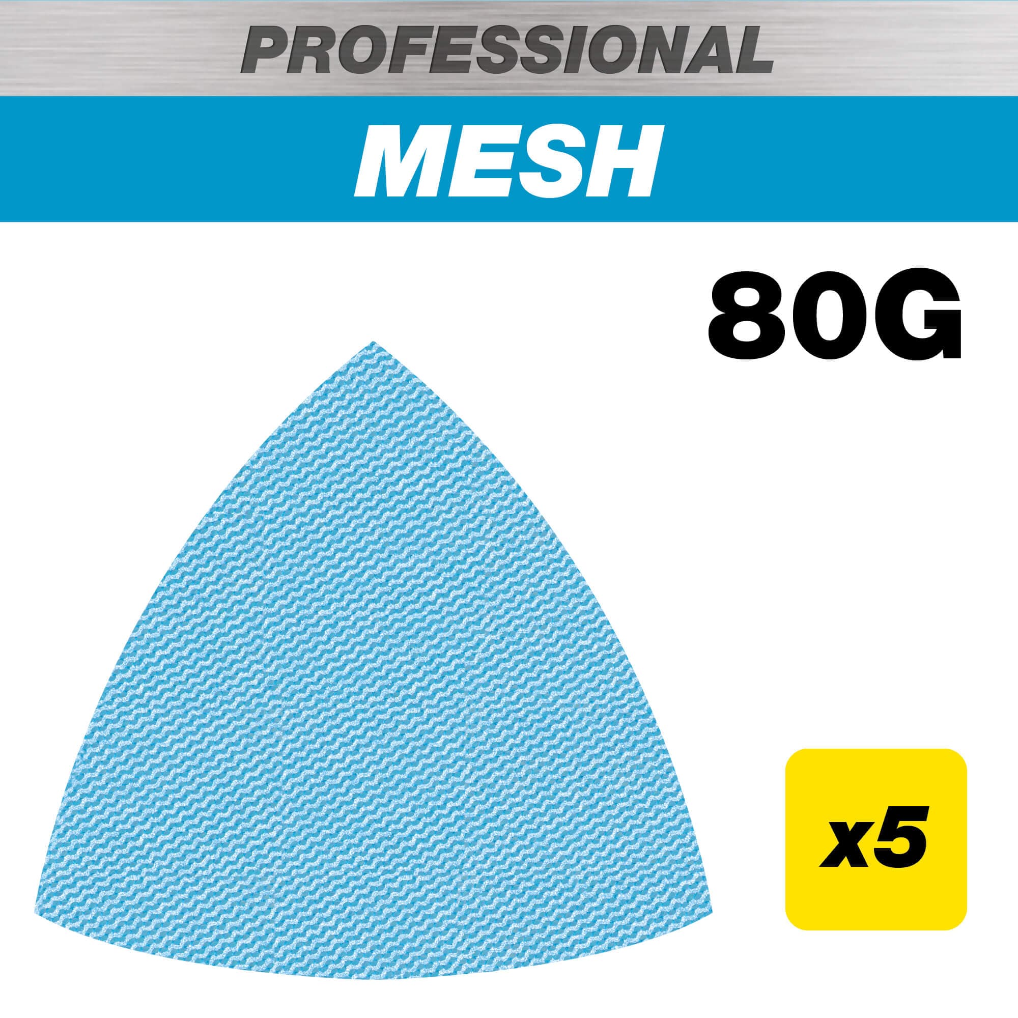Trend 93 X 93Mm 80G Pro Mesh Delta Sanding Pad 5 Pack AB/OSC/80P