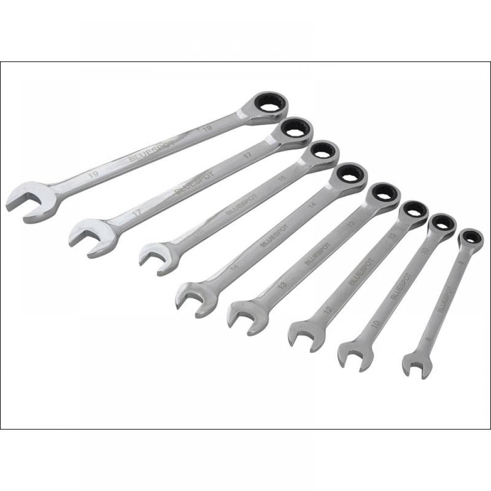Bluespot Tools 04310 Ratchet Spanner Set 8 Piece