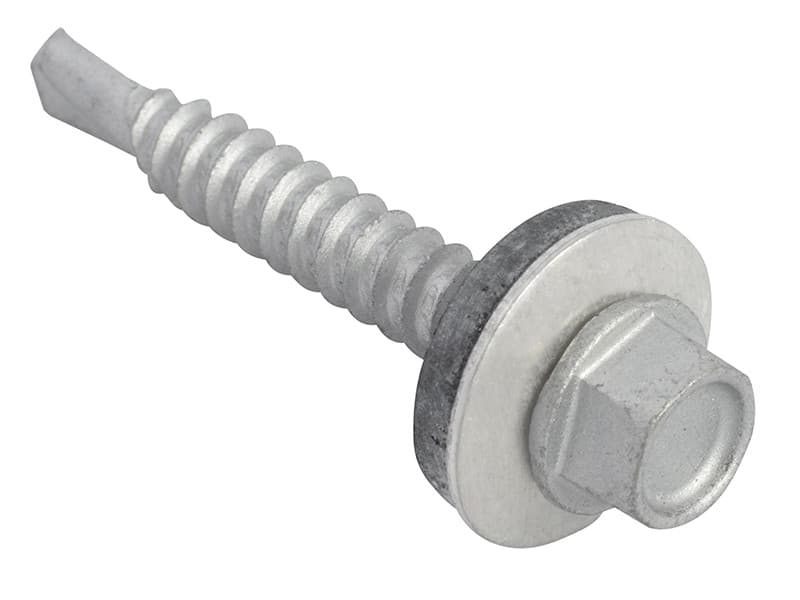 Forgefix TFHL5538 Techfast Hex Head Roofing Screw Self-Drill Light Section 5.5 X 38Mm Pack 100