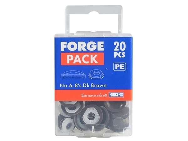 Forgepack FPPDT4 Plastic Domed Cover Caps No. 6-8ftS (Pack Of 20)