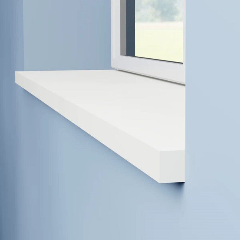Square MDF Window Board White Primed 2400mm x 175mm x 18mm