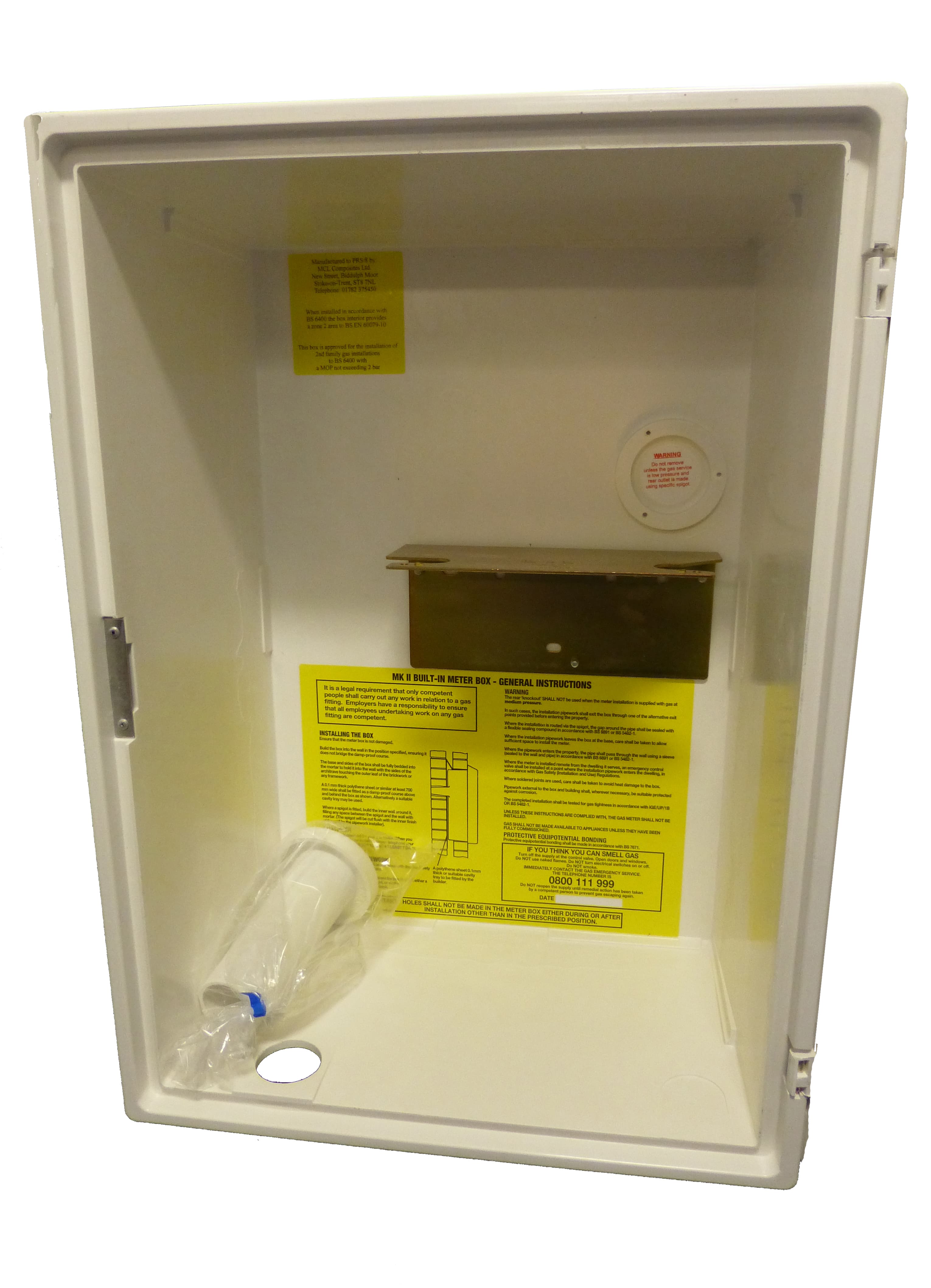 Mcl Mitras Recessed Gas Meter Box White Box Only