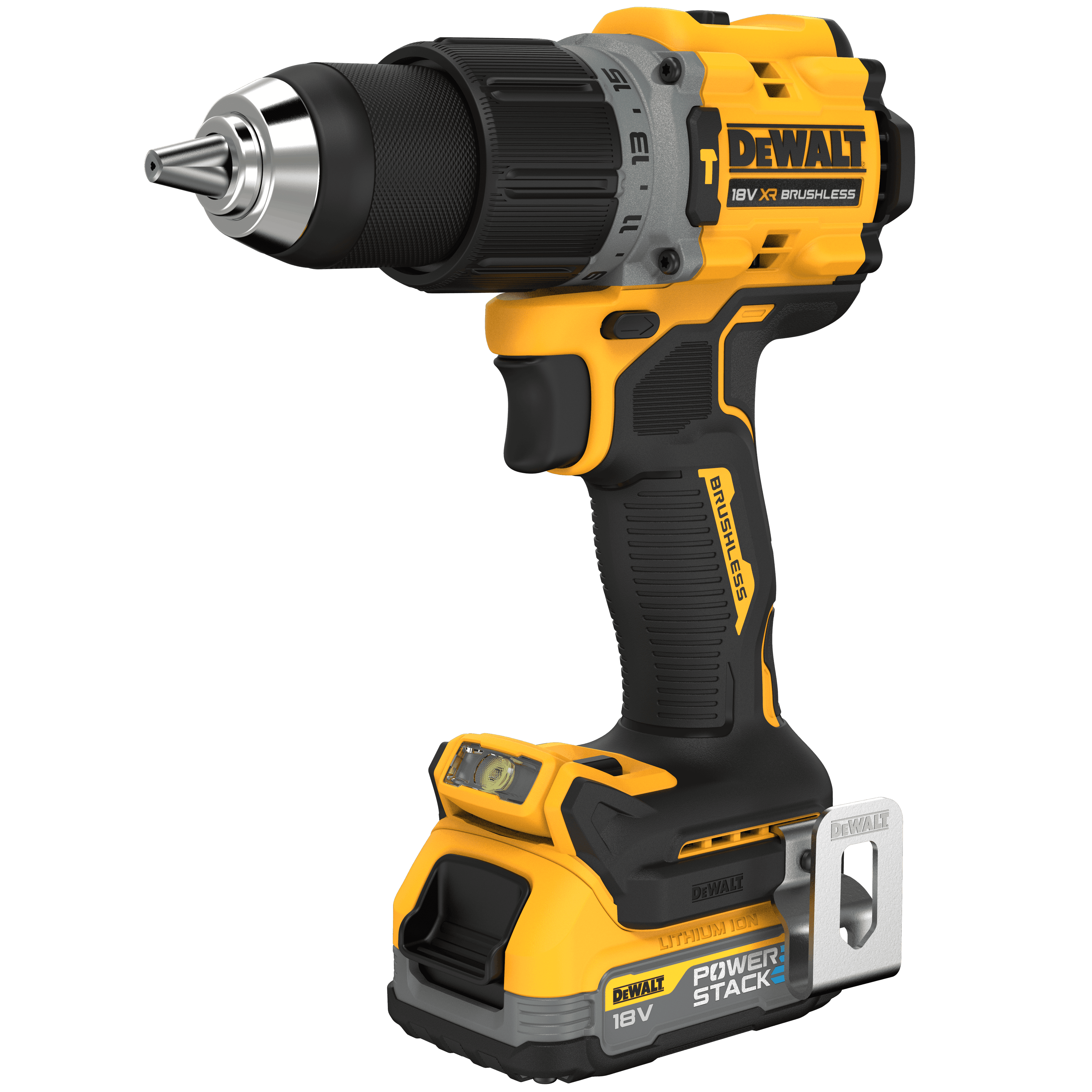 DeWalt DCD805E2T-GB 18V XR G3 Hammer Drill Driver Kit 2x Compact Powerstack Batteries