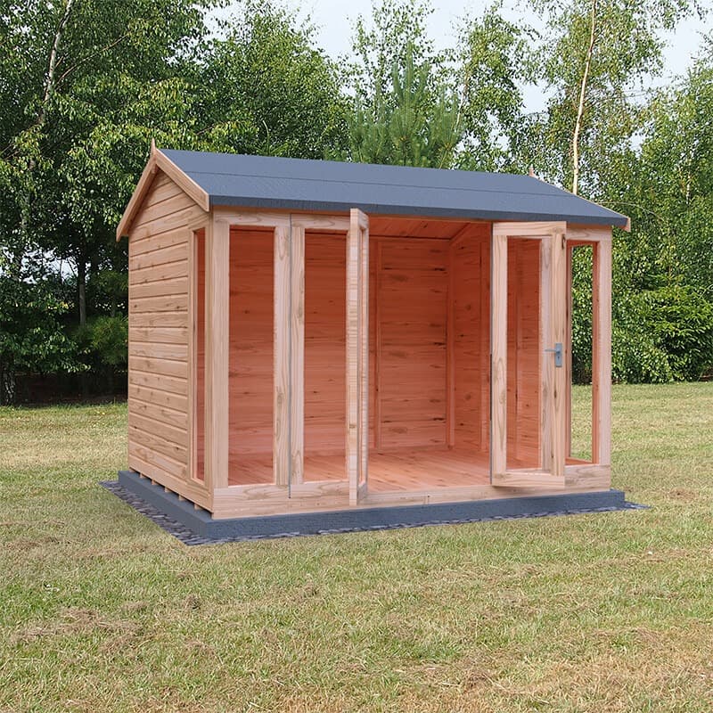 10'3x8'4 Shire Blenheim Wooden Summer House With Bi-Fold Doors