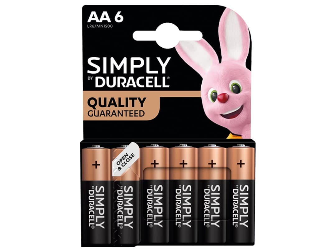 Duracell Simply Batteries AA x 6 S18450 S18450