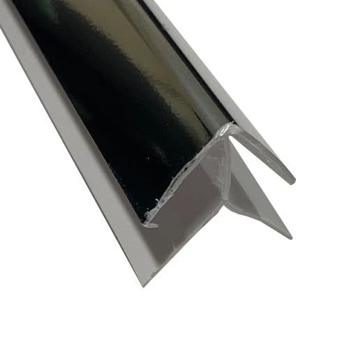 PBSL Group Internal Wall Panel External Corner Trim - 2600mm Chrome - For 8mm Bathroom/ Kitchen/ Ceiling Panels