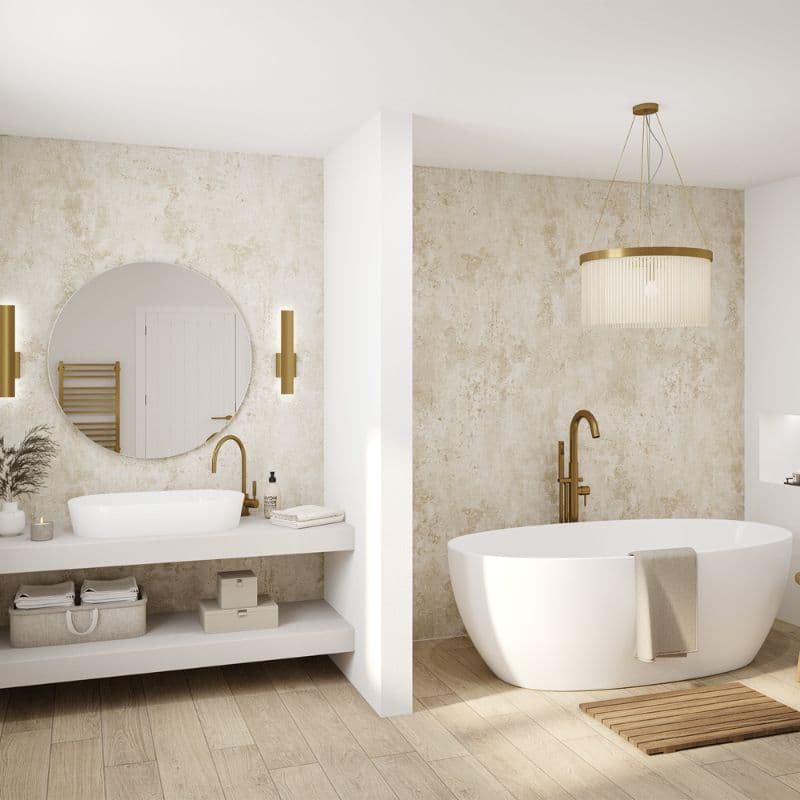 Wetwall Bathroom Wall Panel - 2440mm x 900mm x 4mm - Terra Light