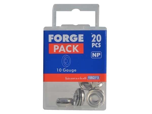 Forgepack FPSCW10N Screw Cup Washers - Nickel Plated No. 10ftS (Pack Of 20)