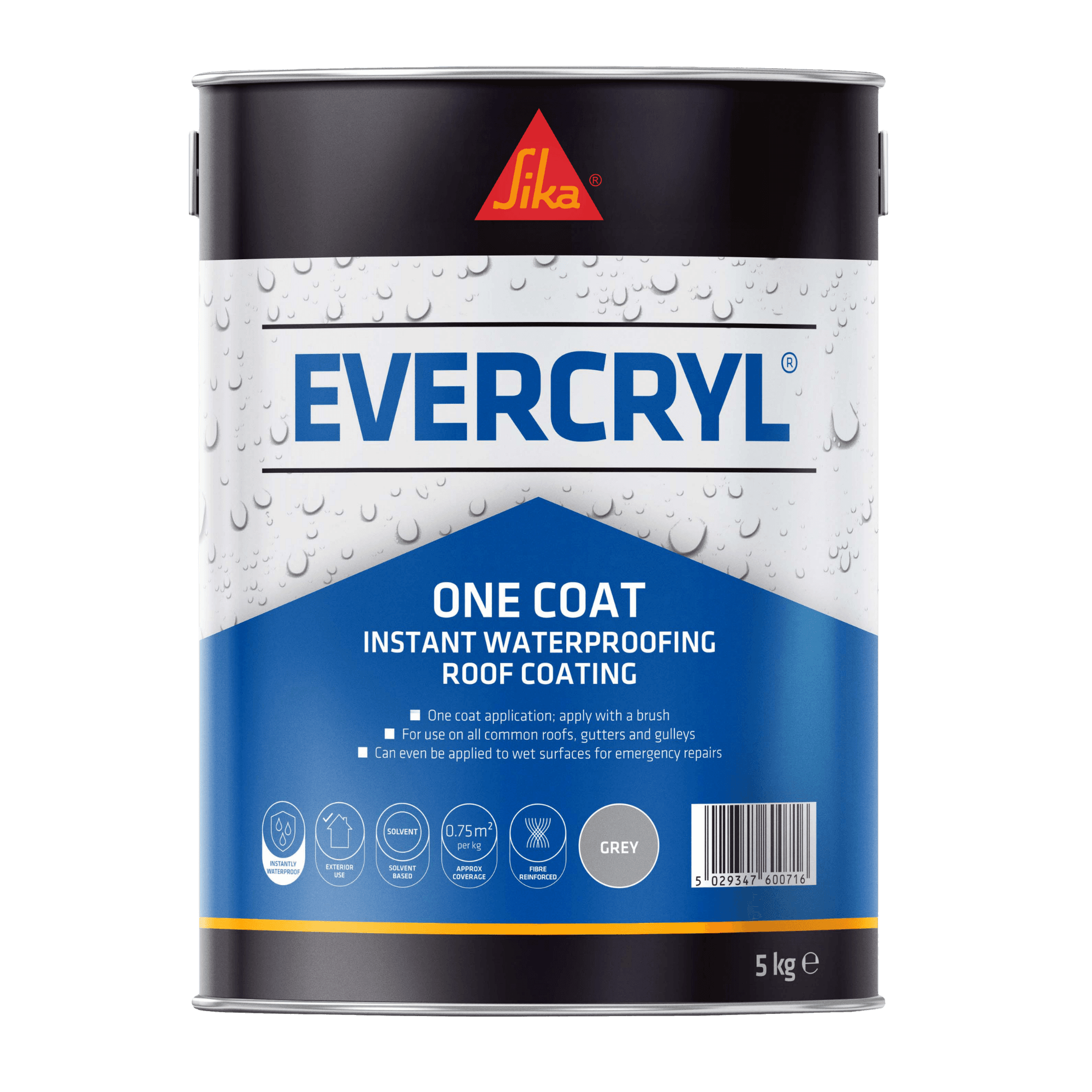 Sika Evercryl One Coat Roof Repair Compound grey 5 KG