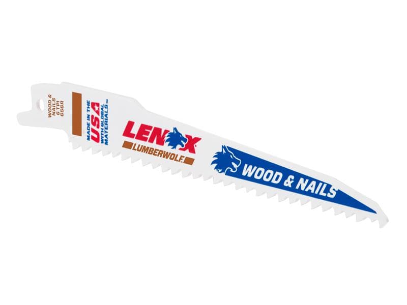 Lenox 20556676RC Lumberwolf Reciprocating Saw Blade 152 X 11 X 1.3Mm 6 Tpi (Pack 5)